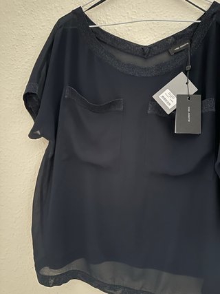 Blusa Cop. Copine Negra Transparente