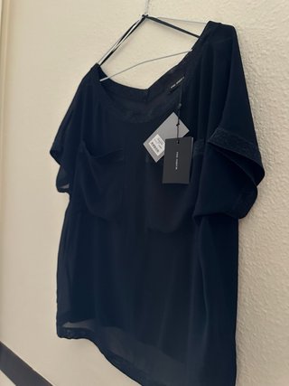Blusa Cop. Copine Negra Transparente