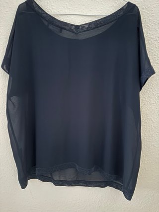 Blusa Cop. Copine Negra Transparente