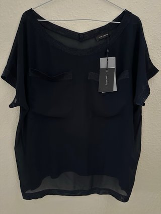 Blusa Cop. Copine Negra Transparente