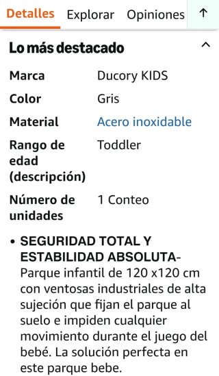 Parque Infantil Ducory 120x120x75cm
