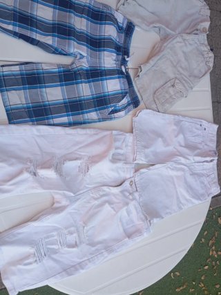 Lote 4 Pantalones Cortos Niños 10 Años