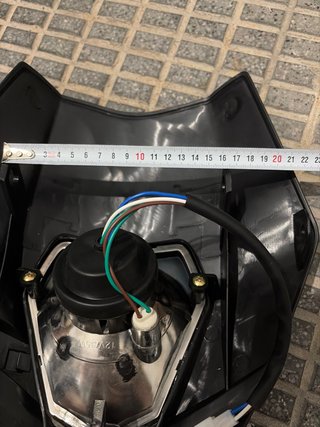 Careta Faro Moto Universal Negro