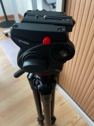 Trípode Manfrotto 755XB + Rótula 501HDV + Funda
