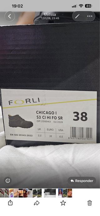 Botas de seguridad FORLI negras y amarillas