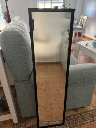 Espejo Marco Negro Rectangular