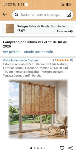 Estor de Bambú Enrollable Solagua