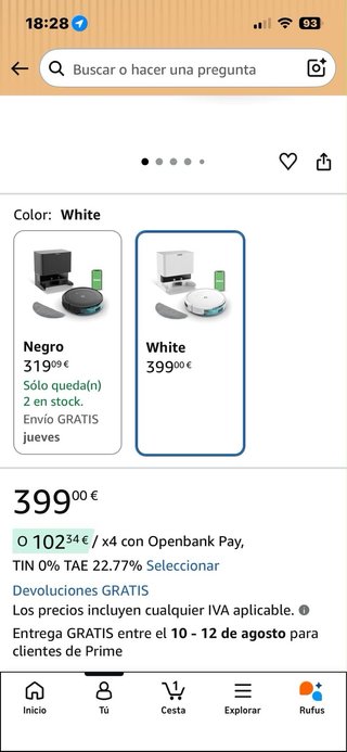 Roomba iRobot 205 con base compactadora