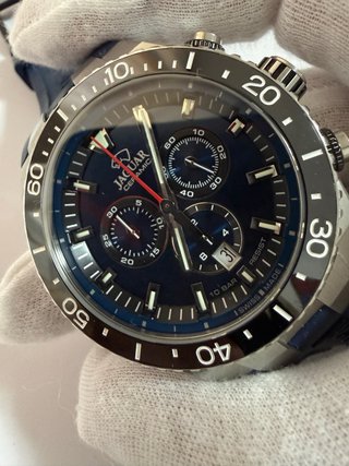 Reloj Jaguar Cronógrafo Azul y Plateado