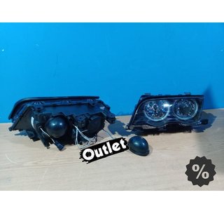 ZA FAROS BMW E46 4 PUERTAS 98-01 OJOS ANGEL CCFL FONDO NEGRO