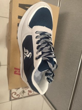 Zapatillas Le Coq Sportif Beige y Azul