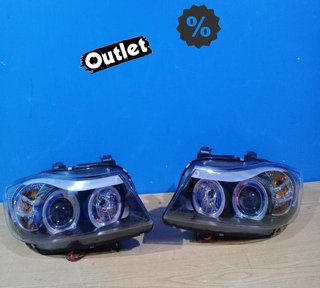 ZA FAROS BMW E90 E91 05-08 OJOS ANGEL CCFL FONDO NEGRO R1457