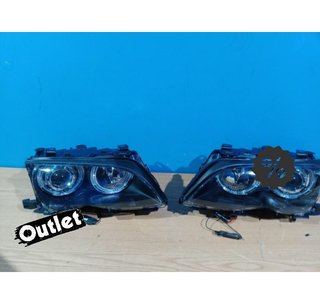 ZA FAROS BMW E46 OJOS ANGEL LED CCFL 4 PUERTAS 01-05 FONDO N