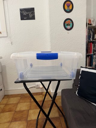Caja de almacenamiento de plástico transparente