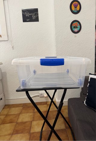 Caja de almacenamiento de plástico transparente