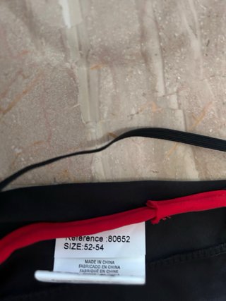 Disfraz Rugby Adulto XL Negro/Rojo