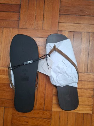 Sandalias nuevas Zara Ante Marrón Talla 37