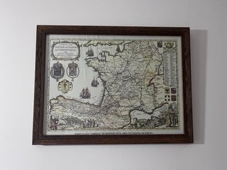 Cuadro Mapa Antiguo Camino de Santiago