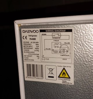 Mini nevera Daewoo A+ Energy Saving