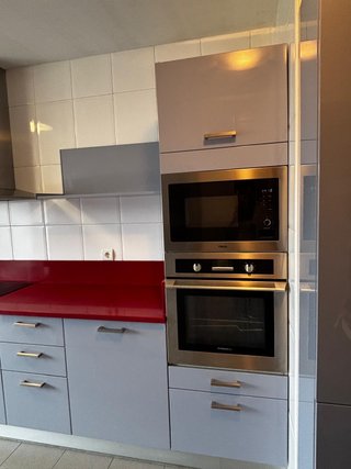 Cocina Completa Gris y Roja