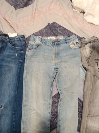 4 pantalones vaqueros para niña talla 10