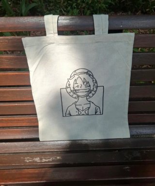 Saco Tote Novo Desenho Anime Mão