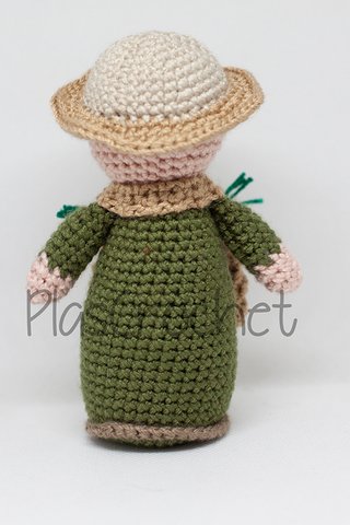 Belén Navideño: Pastor, Burro y Huerto amigurumi