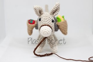 Belén Navideño: Pastor, Burro y Huerto amigurumi