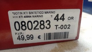 Botín sintético marino XTI