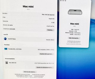 Mac Mini Apple + Monitor Dell 27 Como Nuevos