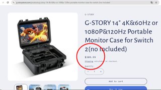 G-STORY MALETIN CON MONITOR PORTÁTIL 14" SWITCH 2
