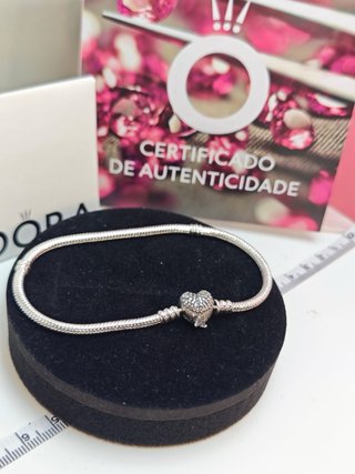 Pulsera Pandora Corazón Plata alas angel 21 cm