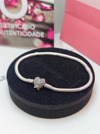 Pulsera Pandora Corazón Plata alas angel 21 cm