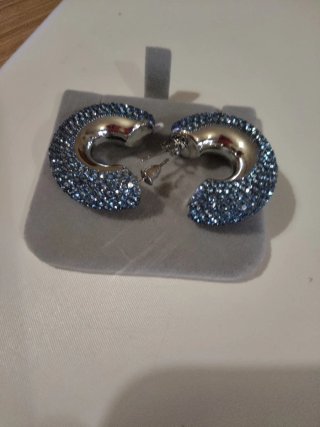 Orecchini cerchio glitter acrilico