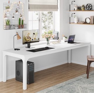 Mesa de oficina grande blanca