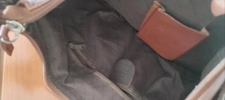 Borsa I Santi vera pelle marrone
