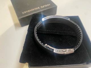 Pulsera Adolfo Dominguez Negra y Plateada