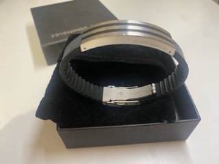 Pulsera Adolfo Dominguez Negra y Plateada