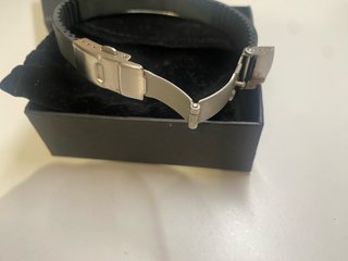 Pulsera Adolfo Dominguez Negra y Plateada