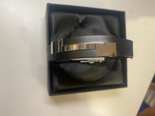 Pulsera Adolfo Domínguez Negra y Plateada