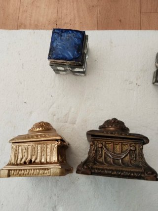4 Tinteros Antiguos Decorativos
