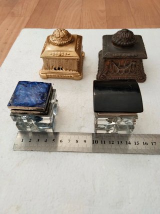 4 Tinteros Antiguos Decorativos