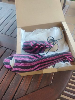 Zara Sandalias Tacón Abierto Negro T.38