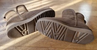 Botines marrones de ante con forro de borreguito