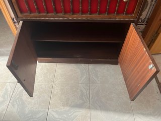 Taquillón consola madera y metal