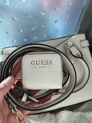Bolso Guess G Status Satchel Beige/Oro