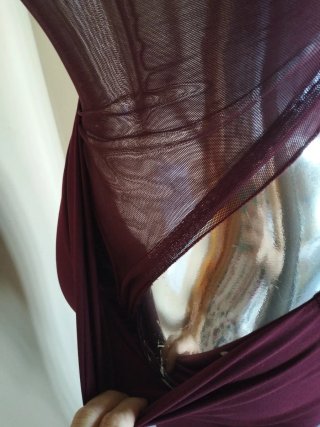 Abito elegante trasparente lungo XS-S