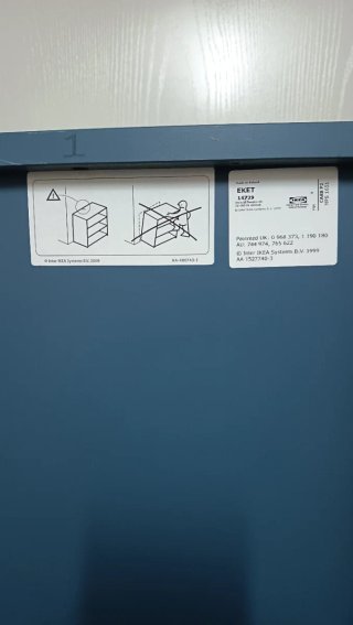 Estantería Cubo Azul Ikea. Modelo Eket