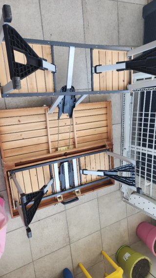 Mesa plegable madera exterior