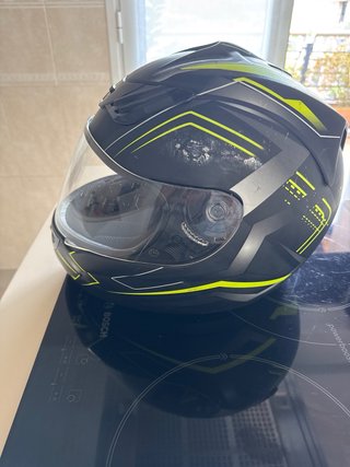 Casco Moto KYON Negro y Amarillo